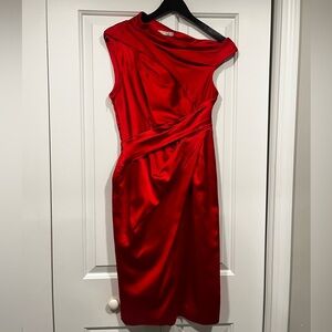 Stunning Ruby Red Satin Dress